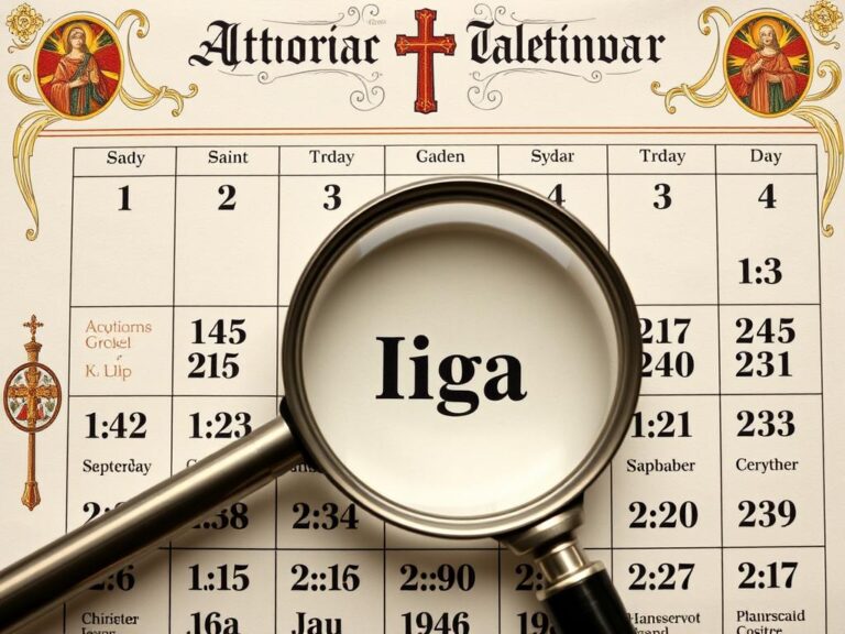 Kościelny kalendarz liturgiczny bez świętej Igi