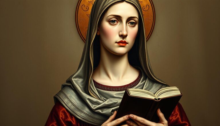 Święta Emilia z Cezarei - portret ukazujący matkę świętych w tradycyjnym stroju z IV wieku