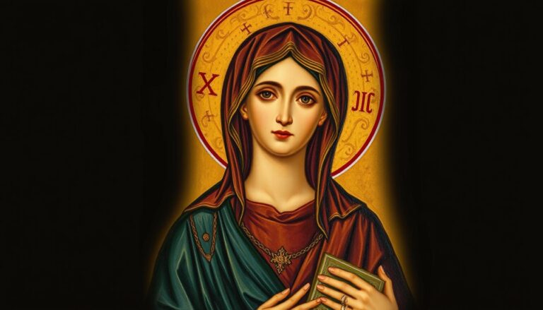 Święta Nadia przedstawiona jako jedna z córek św. Zofii Rzymskiej