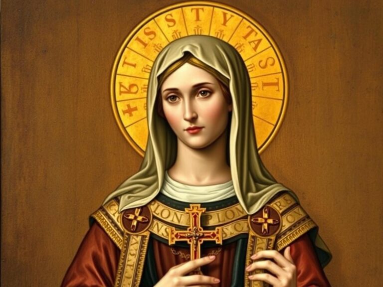 Święta Patrycja z Neapolu - portret ukazujący świętą w tradycyjnym ujęciu ikonograficznym