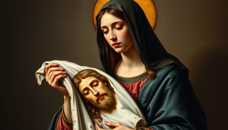 Święta Weronika trzymająca chustę z wizerunkiem Chrystusa