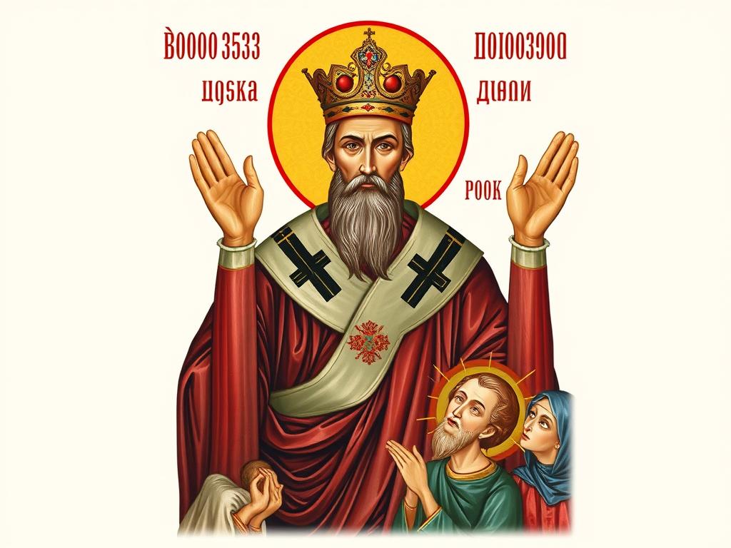 Święty Igor jako patron - współczesna ikona przedstawiająca świętego Igora w roli patrona