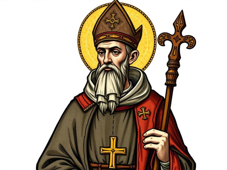 Święty Monitor jako biskup Orleanu we Francji