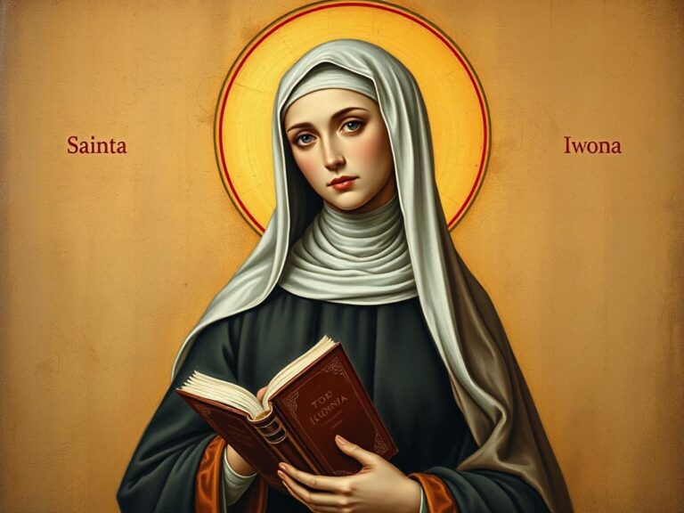 Święta Iwona - obraz przedstawiający postać świętej w tradycji katolickiej