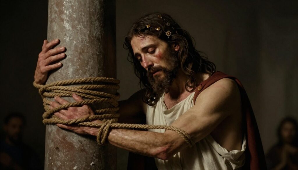 Biczowanie Pana Jezusa, druga tajemnica bolesna różańca Biczowanie Pana Jezusa, druga tajemnica bolesna różańca