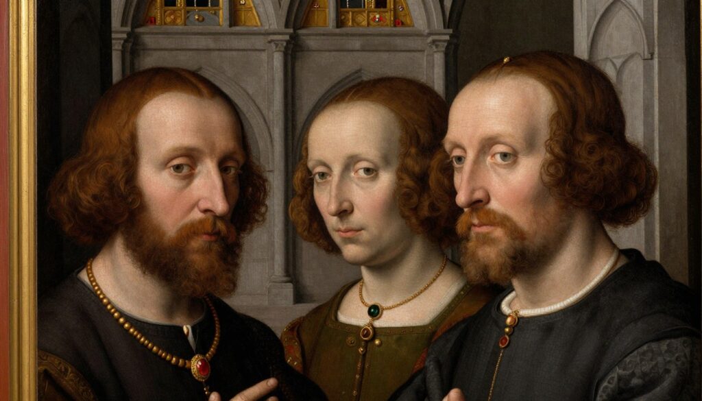 Detale Ołtarza Gandawskiego ukazujące mistrzowski realizm braci van Eyck