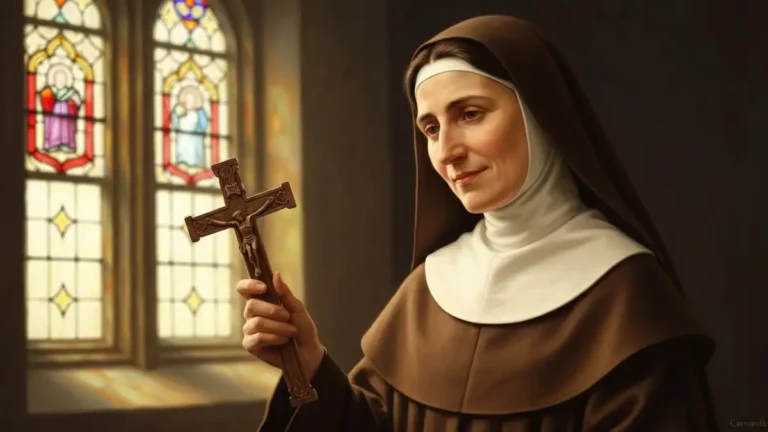Swiety Teresa Benedykta od Krzyza Edyta Stein portret karmelitanki z krzyzem